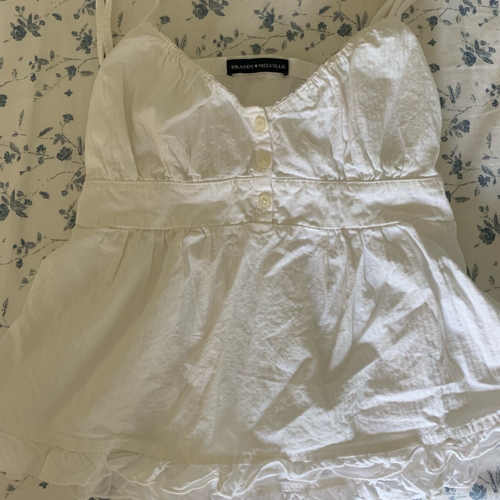 Brandy Melville Blair Cotton Ruffle Top